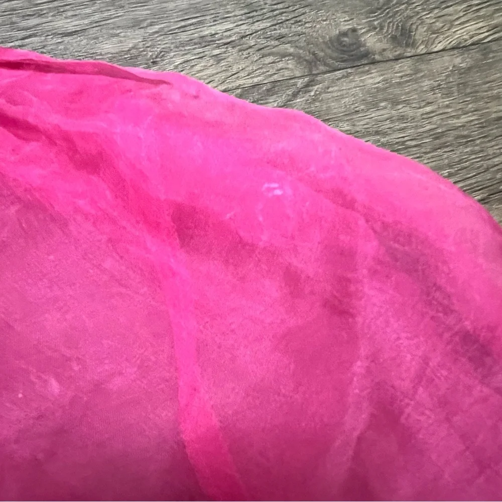 Cinq a Sept Katerina Silk Organza Top 100% Pink Sheer Size XS - Picture 8 of 11